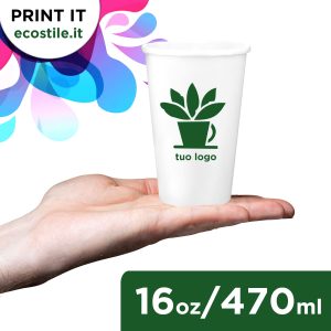 Bicchiere Maxi carta biodegradabile personalizzato