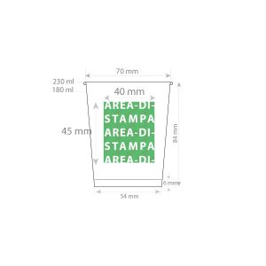area di stampa bicchieri in carta per acqua 6oz 170ml personalizzati