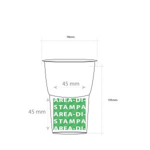 Area stampabile bicchiere 300ml