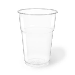 Bicchieri trasparenti biodegradabili riciclabili r-pet 400ml