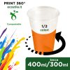 Bicchieri Biodegradabili - 400ml Stampa all over 1/2 colori