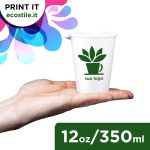 Bicchieri Carta Biodegradabili Personalizzati 12oz - 350ml