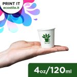 Bicchieri Carta Biodegradabili Personalizzati 4oz - 120ml