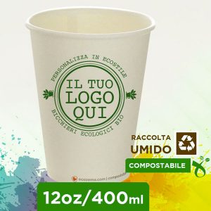 Bicchieri Carta Compostabili Personalizzati - 430 cc - immagine 1