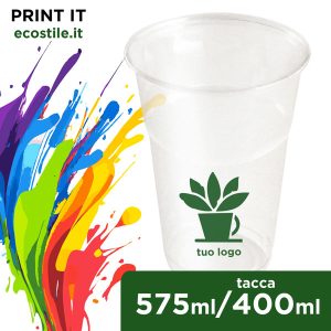 Bicchieri Festival Birra Compostabili Personalizzati - tacca 400 cc - immagine 1