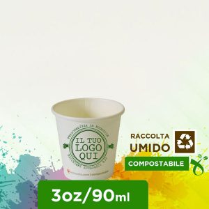 Bicchieri Cartoncino Compostabili Personalizzati - 90cc