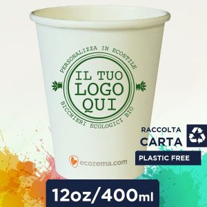 Bicchieri Carta Plastic Free Personalizzati 12oz - 400ml - immagine 1