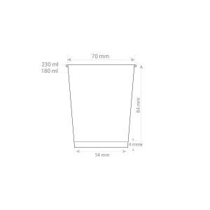 Disegno tecnico bicchiere 6 oz personalizzato all over