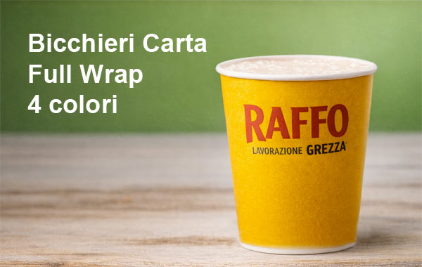 bicchieri carta personalizzati 4 colori full wrap
